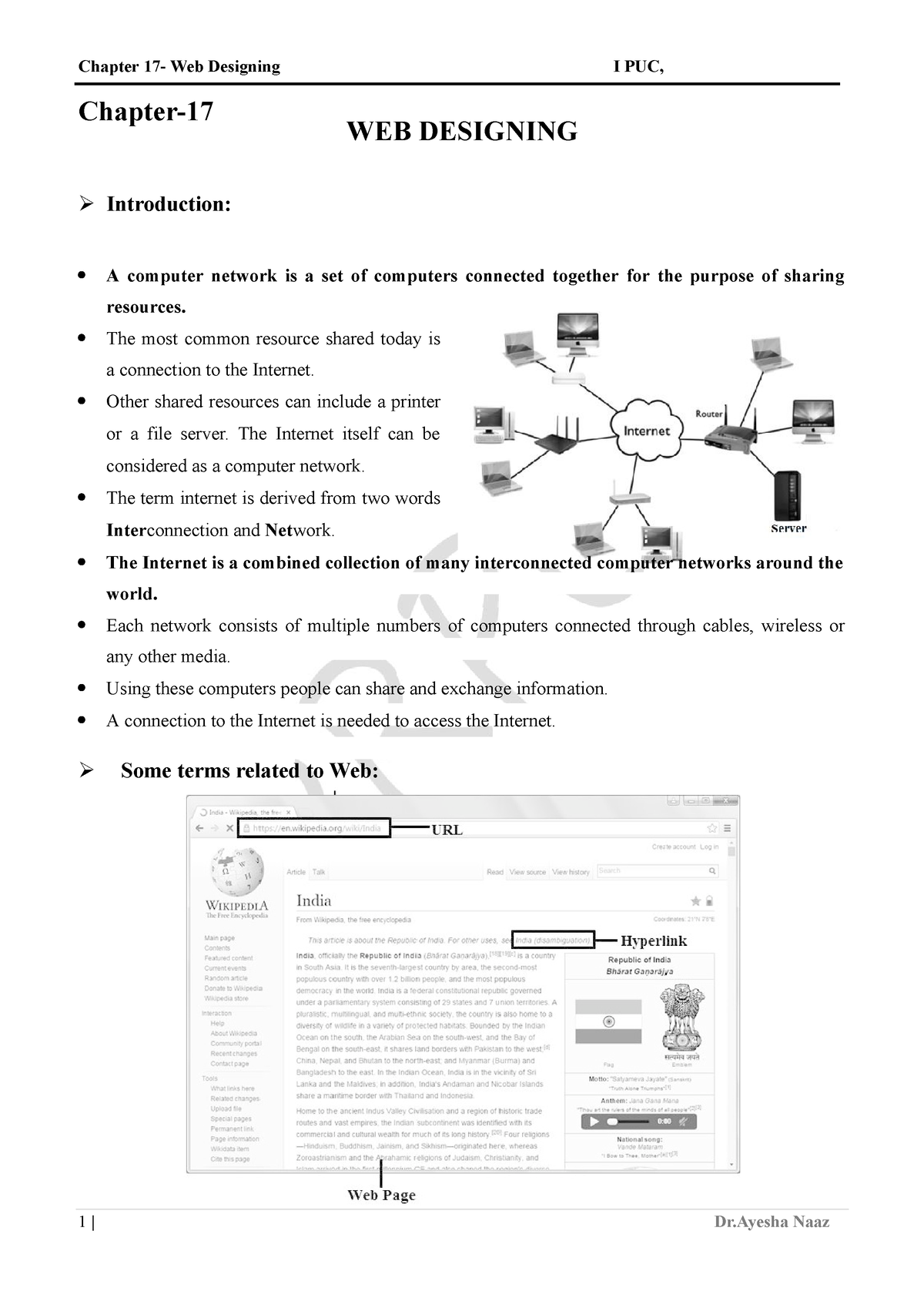 1632068928 Chapter-17-web-designing 1 - Chapter 17- Web Designing I PUC ...