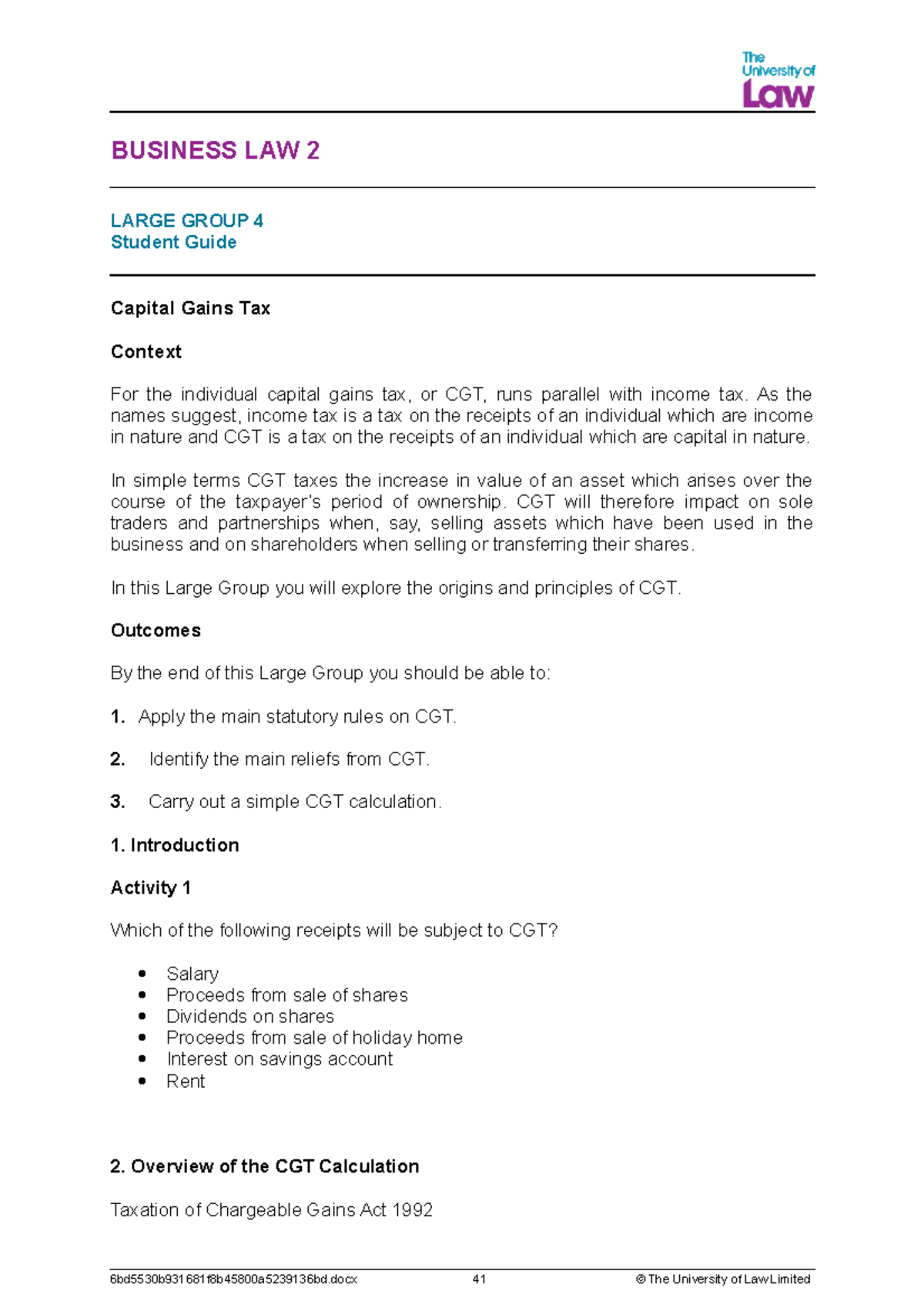 2324 bus2 lg04 ce01 student guide - blank - BUSINESS LAW 2 LARGE GROUP ...