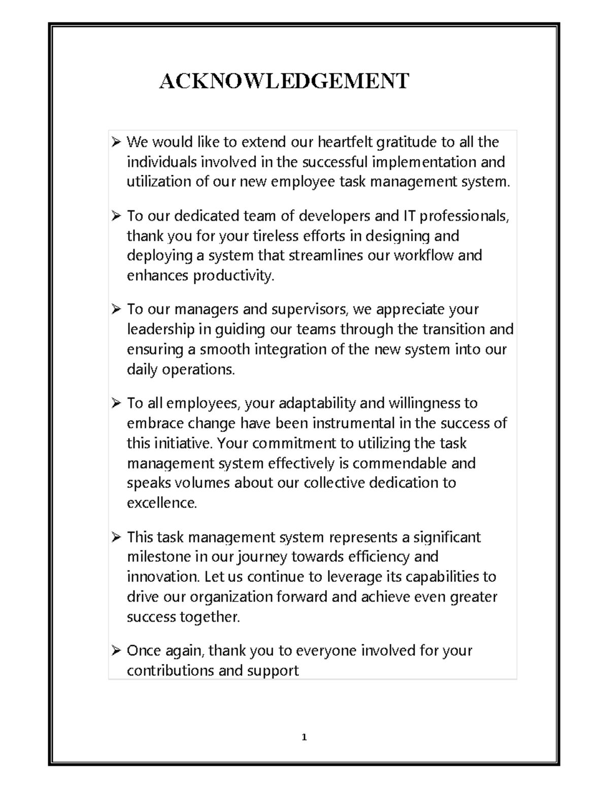 DIPLOMA CHAOTRWEEFDDJSDGUKH - ACKNOWLEDGEMENT We would like to extend ...