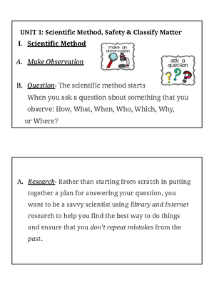 Unit 1 Notes Classify Matter - III. Classify MATTER (later we will ...