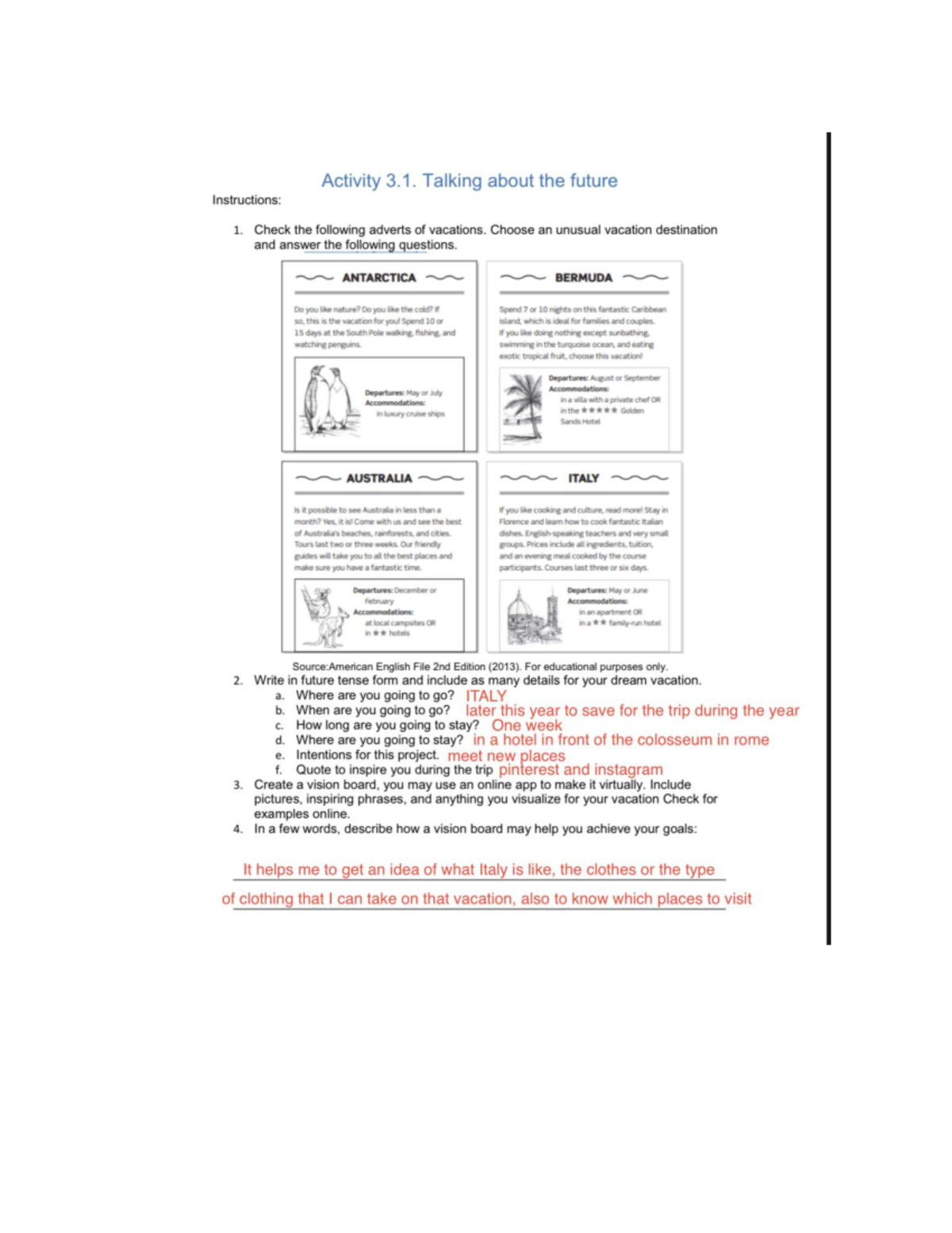 Ejercicio 3 - Actividad 3 ingles - Ingles II - - Studocu