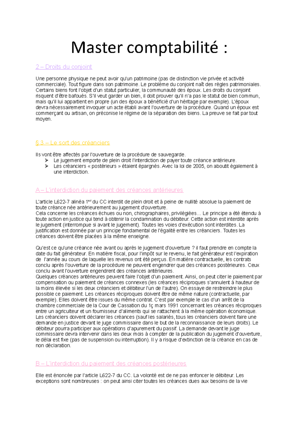 Master Comptabilit 20 - Master Comptabilité : 2 – Droits Du Conjoint ...