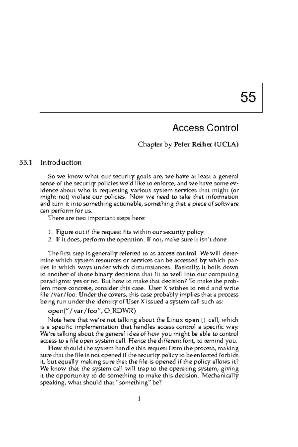 Security-access - Operating Systems - 55 Access Control Chapter by ...