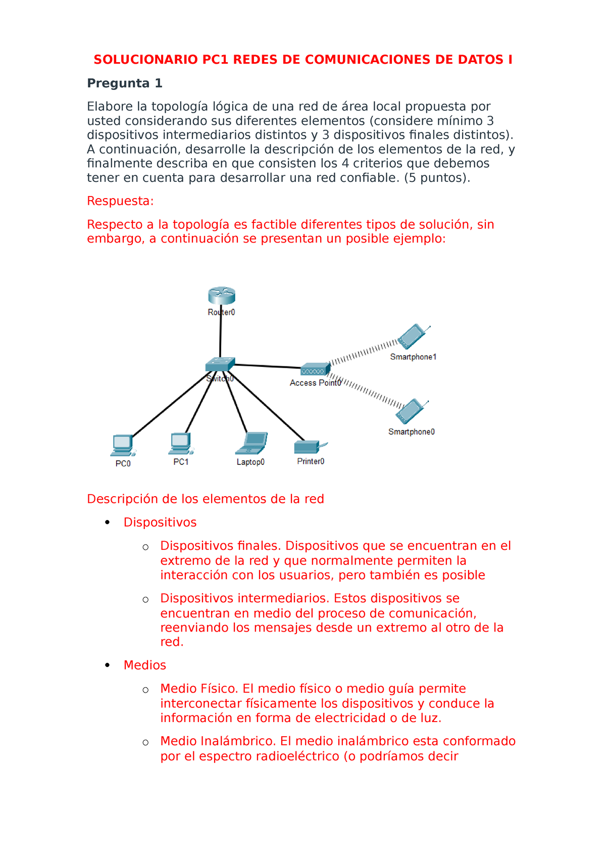 Solucionario PC01 - 39477 - SOLUCIONARIO PC1 REDES DE COMUNICACIONES DE ...