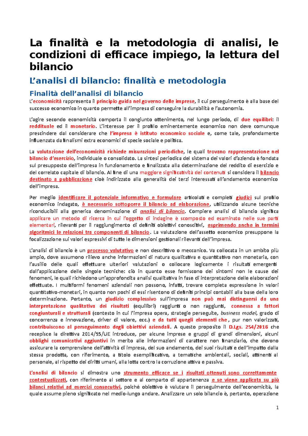Parte I 2021 Finalità e metodologia copia - La finalità e la ...