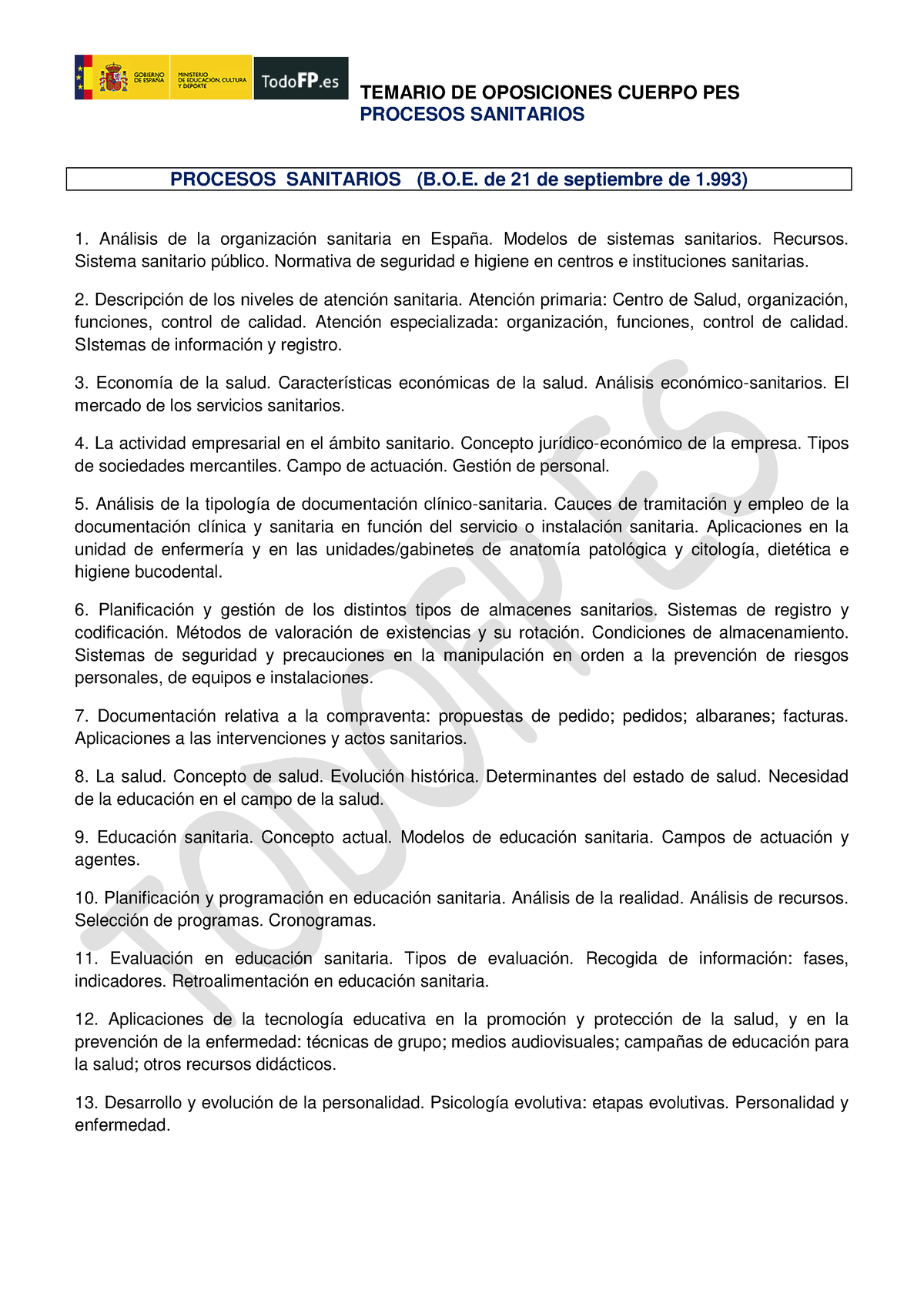 Procesos Sanitarios Ok Pdf PROCESOS SANITARIOS PROCESOS SANITARIOS B