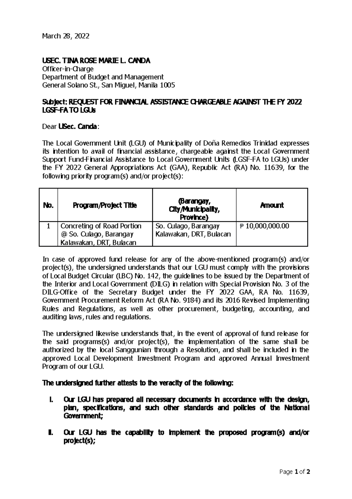 LBC 142 Annex C - reports - March 28, 2022 USEC. TINA ROSE MARIE L ...