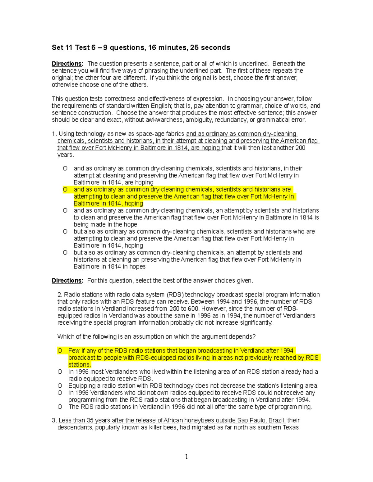 Set11Test6NEW - Info - Set 11 Test 6 – 9 questions, 16 minutes, 25 ...