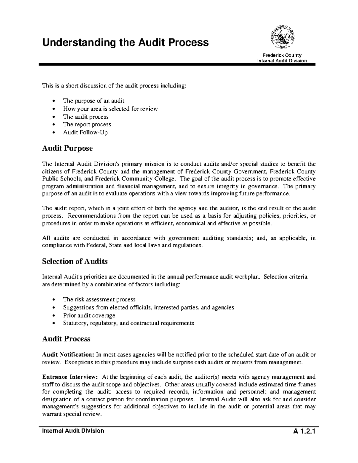 Understanding the Audit Process Updated 04-10-08 - PDF Version ...