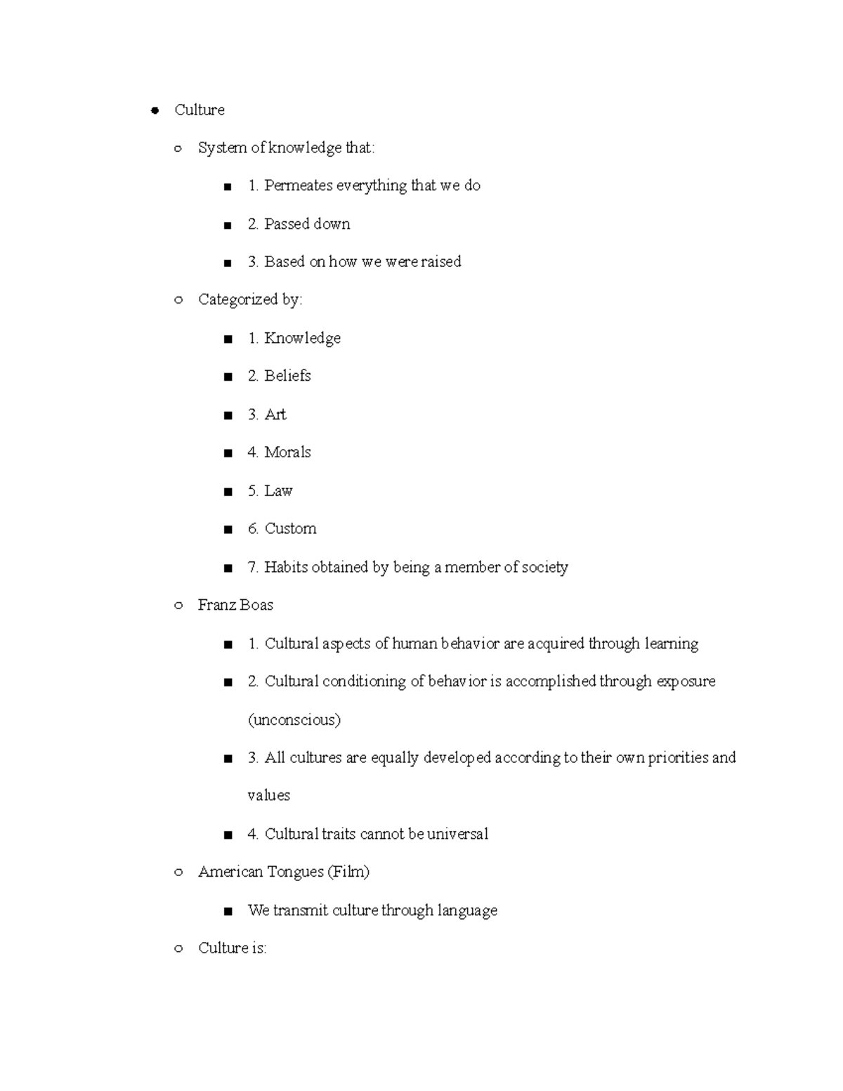 Flashcards (Exam 1) - Exam 1 Flashcard Assignment - Culture System Of ...