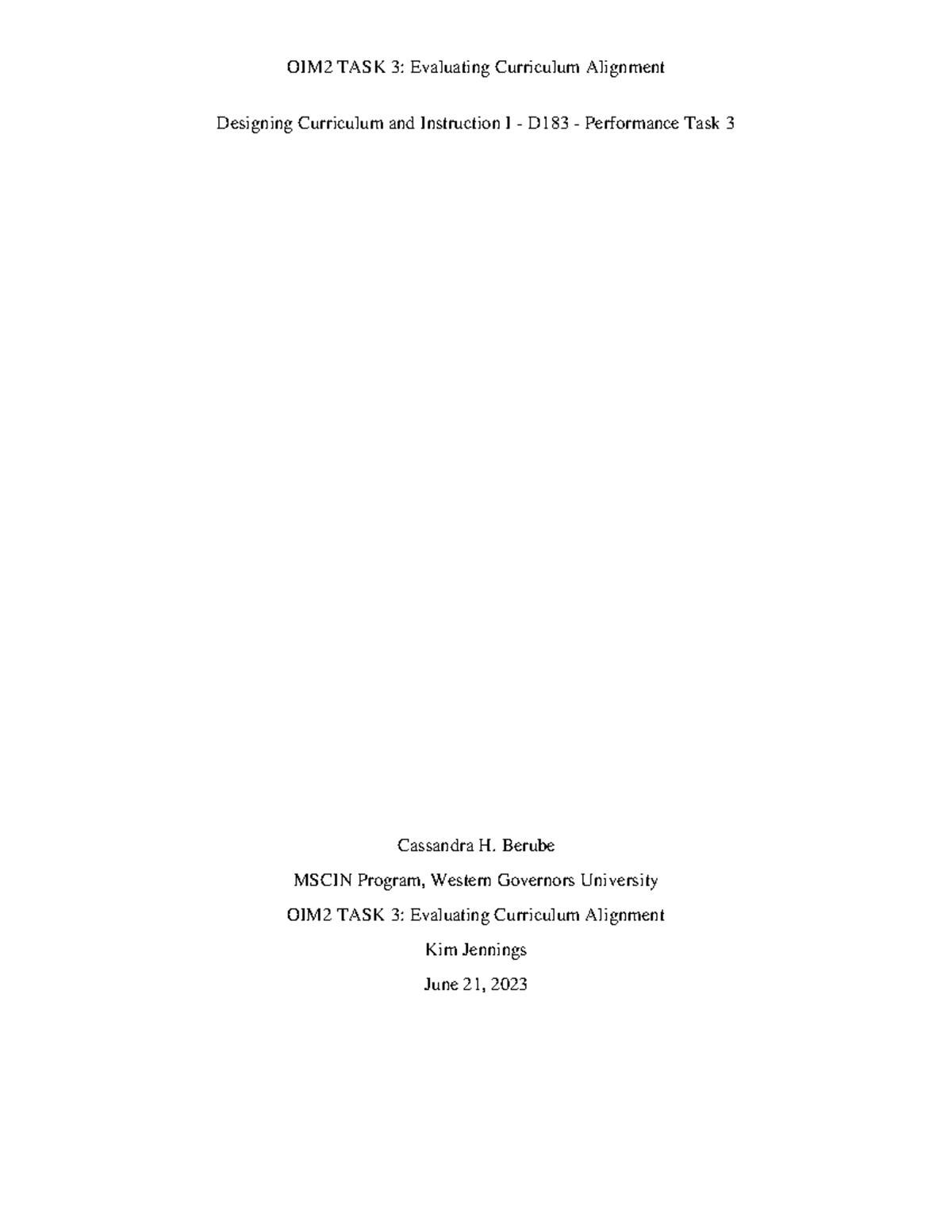 D183 Task 3 - hpeoikt