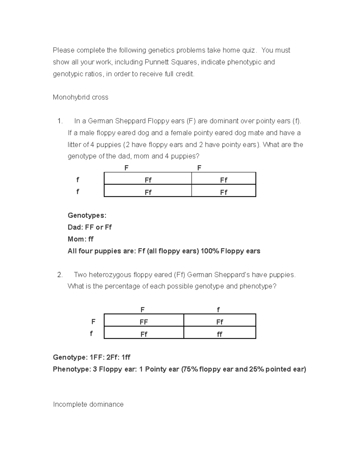 Amoeba Sisters Monohybrid Crosses Key / Https Encrypted ...