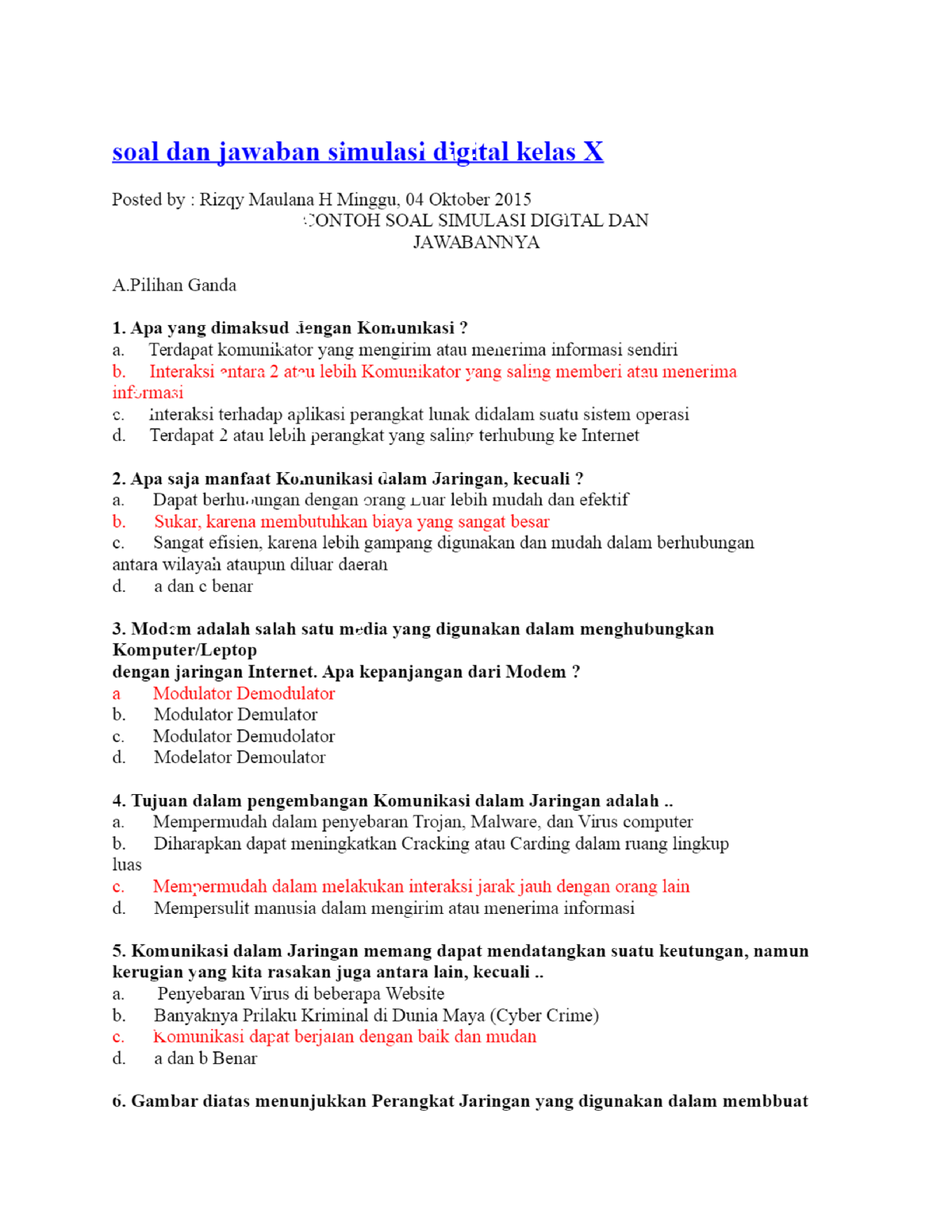 Soal Dan Jawaban Simulasi Digital Kelas X - PDF Free Download - SMK ...