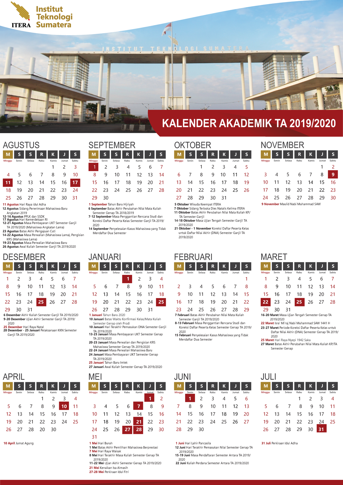 Kalender Akademik TA 2019-2020 - KALENDER AKADEMIK TA AGUSTUS SEPTEMBER ...