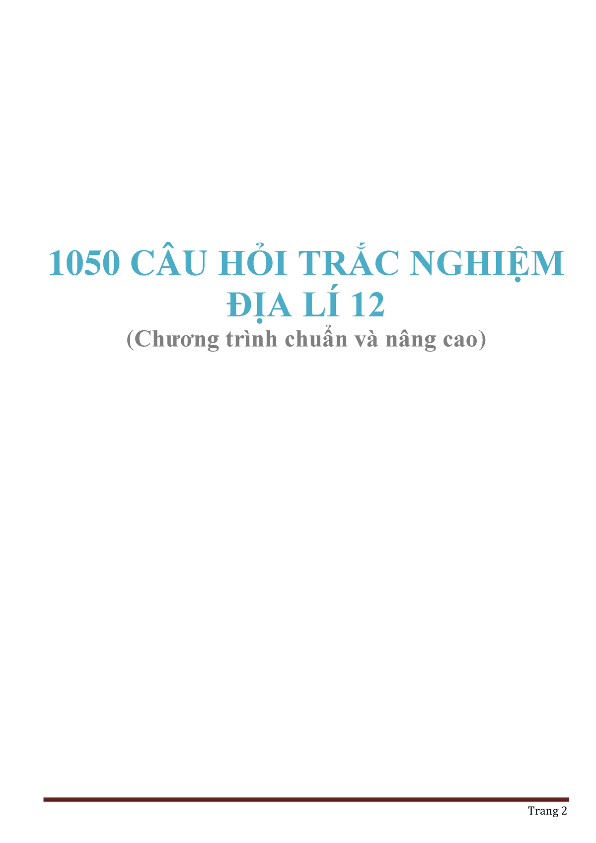 1050 Cau Trac Nghiem Dia Li 12 Co Dap An - Các Vùng Văn Hóa ở Việt Nam ...