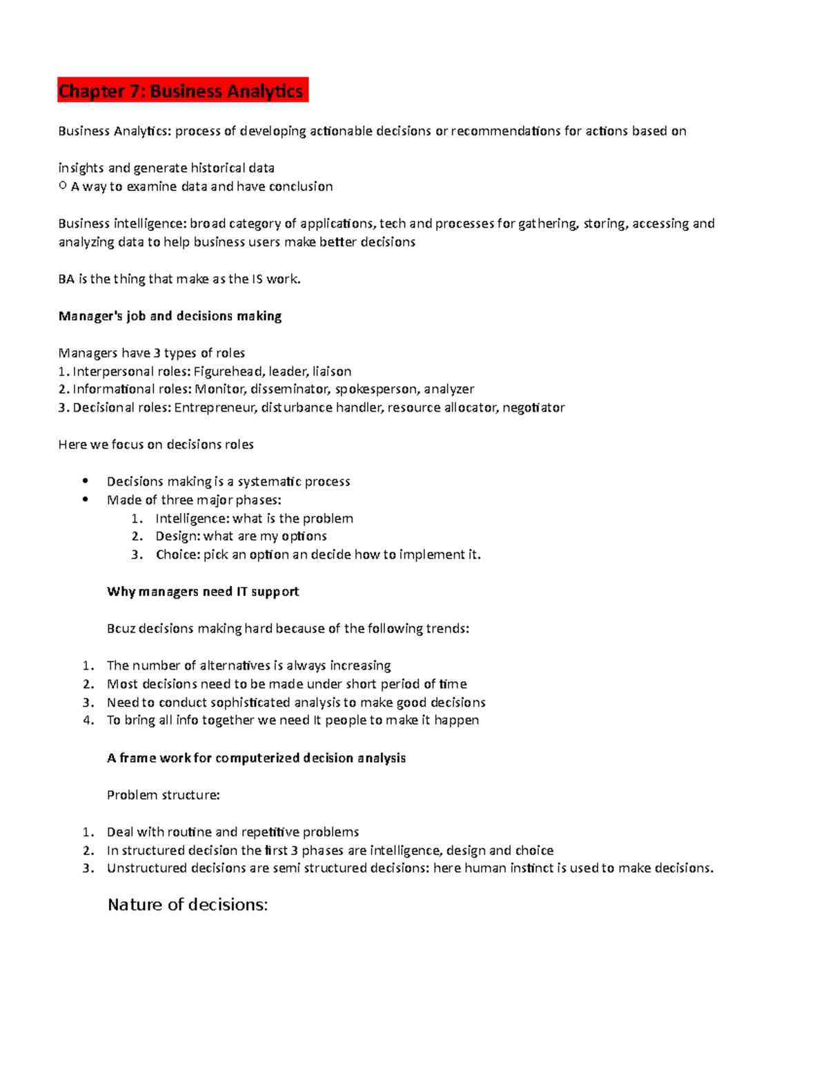 Chapter 7 summary for business technology - Chapter 7: Business ...