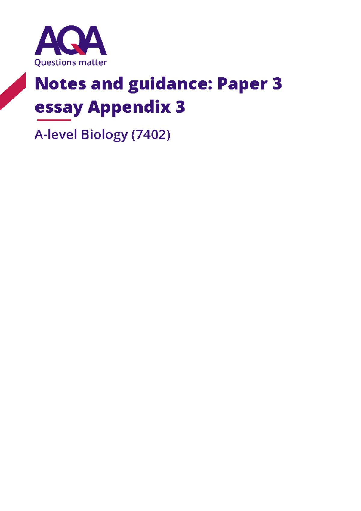 7402 A level Biology Notes and guidance Paper 3 Essay Appendix 3 v1 ...