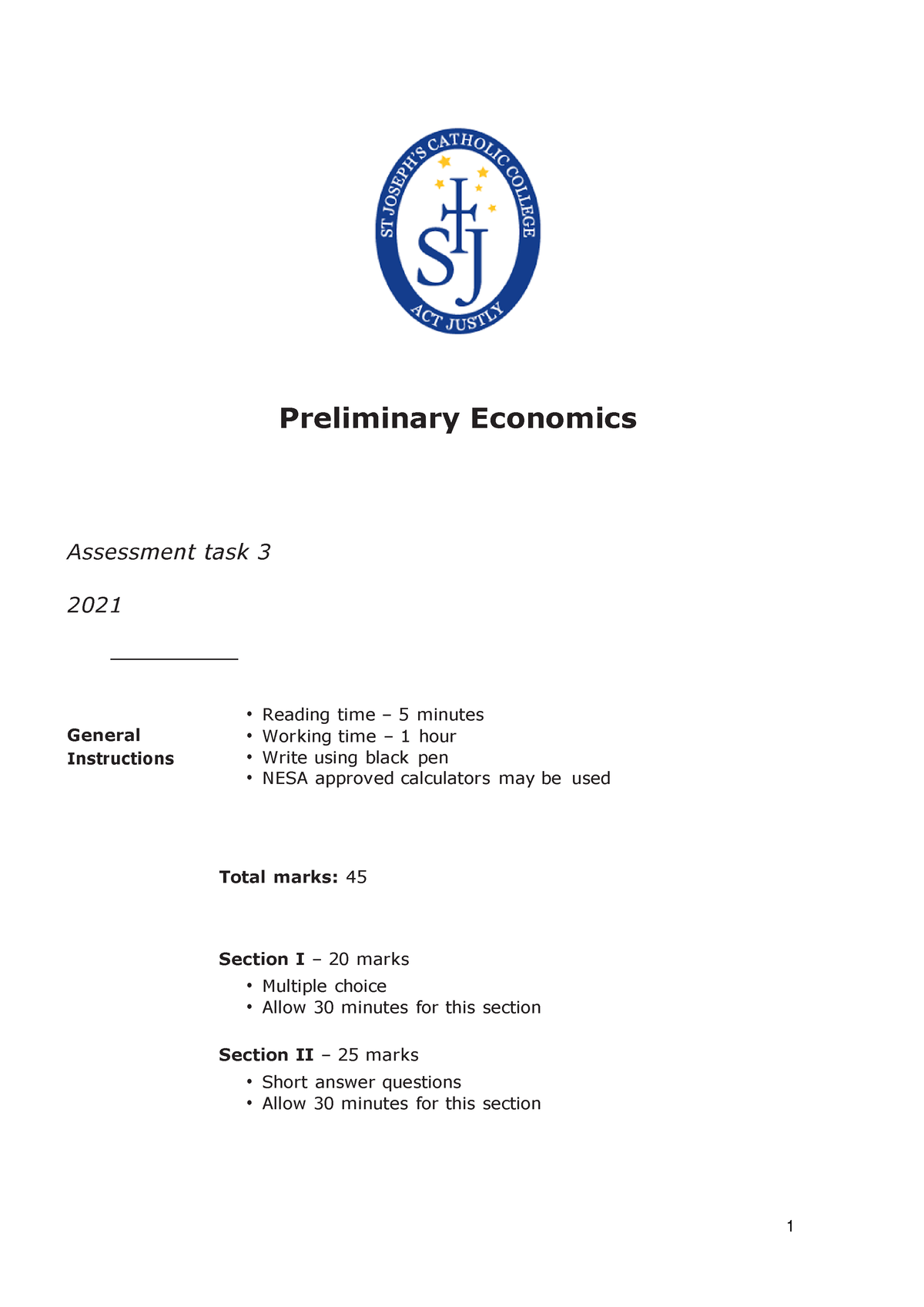 economics case study term 3 2021