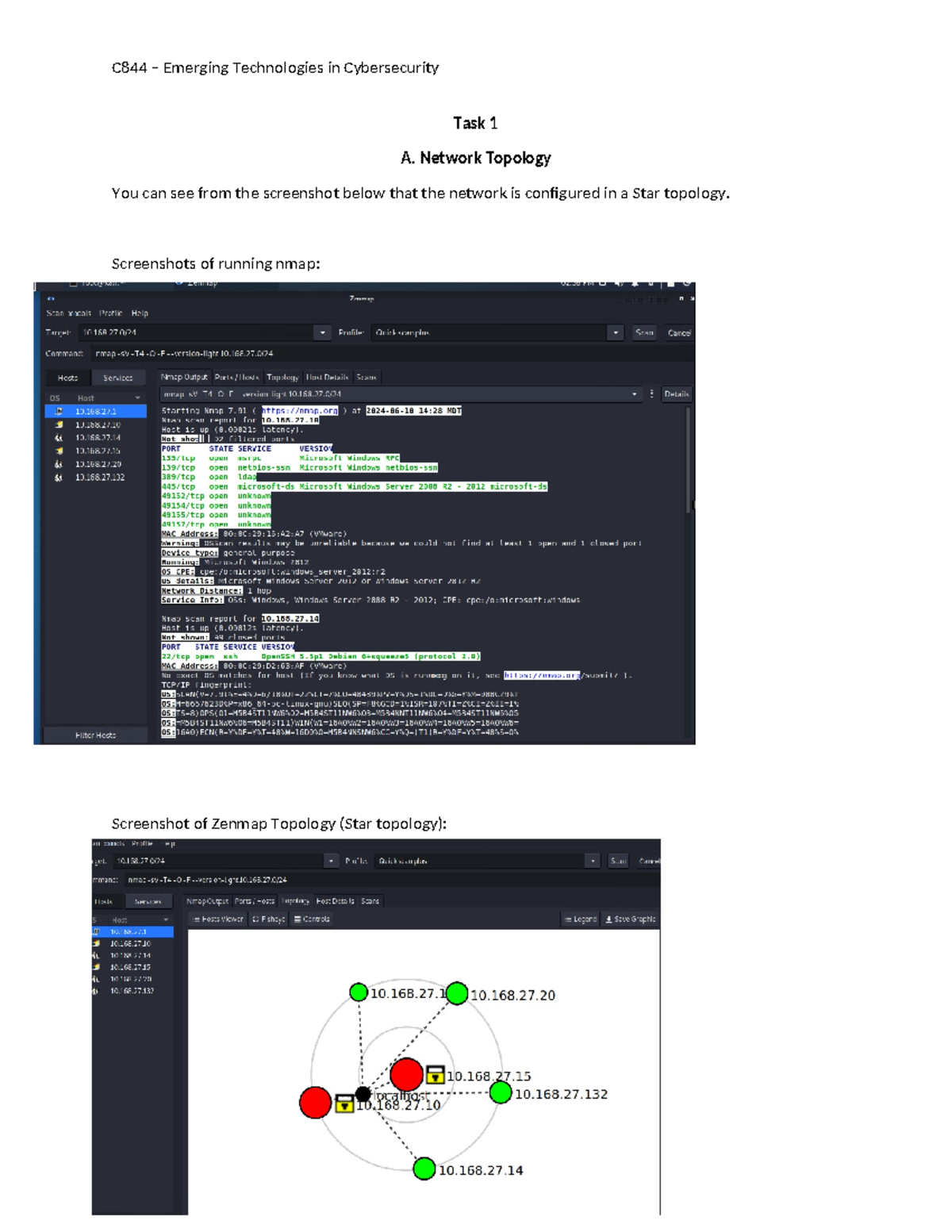 C844 Task 1 - Passed 1st Attempt - Task 1 A. Network Topology You Can ...