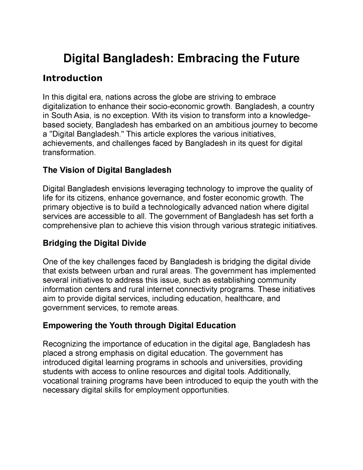 Digital Bangladesh - y67utgyug - Digital Bangladesh: Embracing the ...