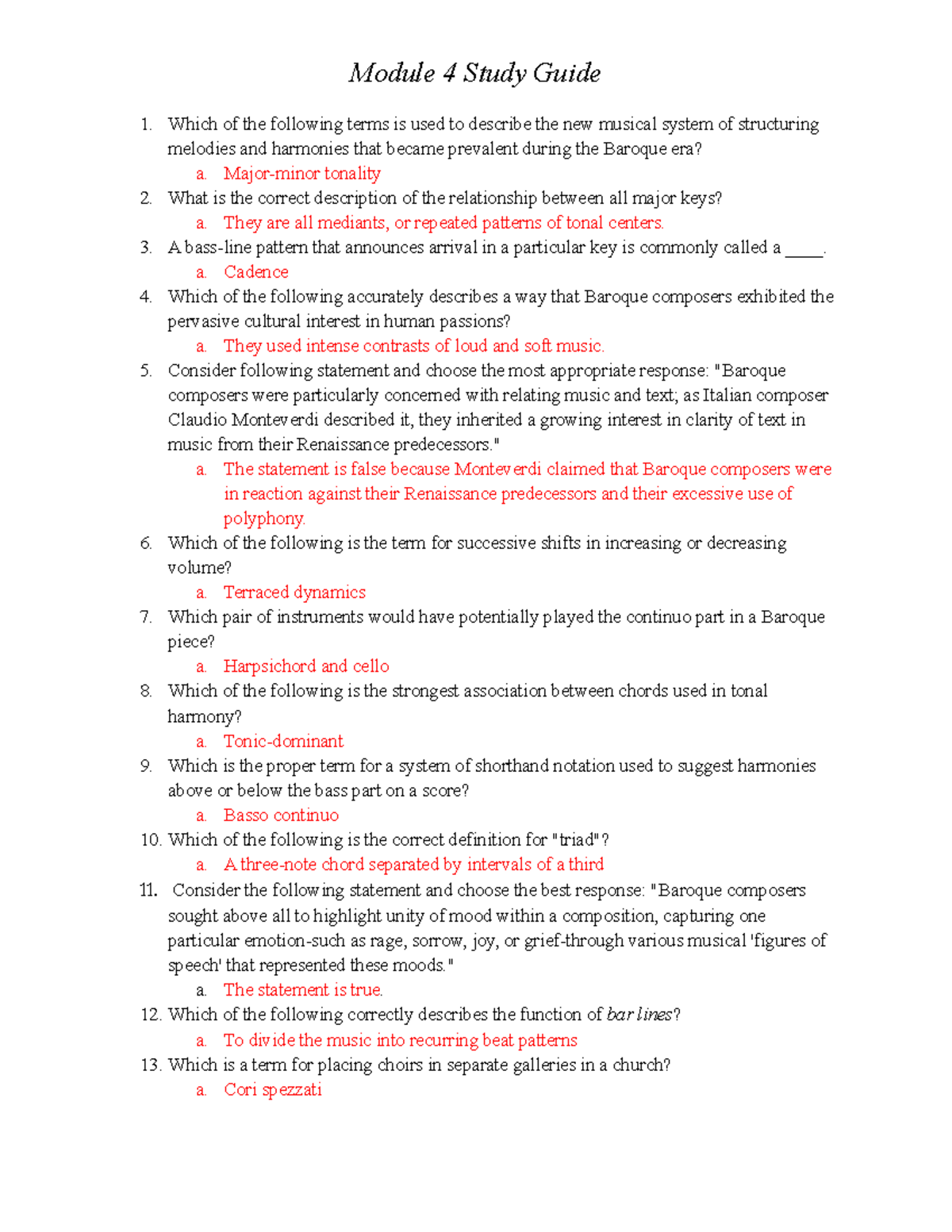 Module 4 Study Guide Which of the following terms is used to describe