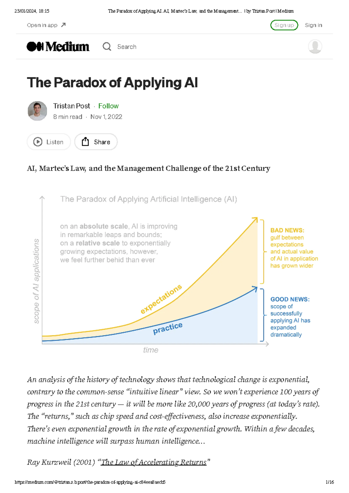 The Paradox of Applying AI. AI, Martec’s Law, and the Management… by ...