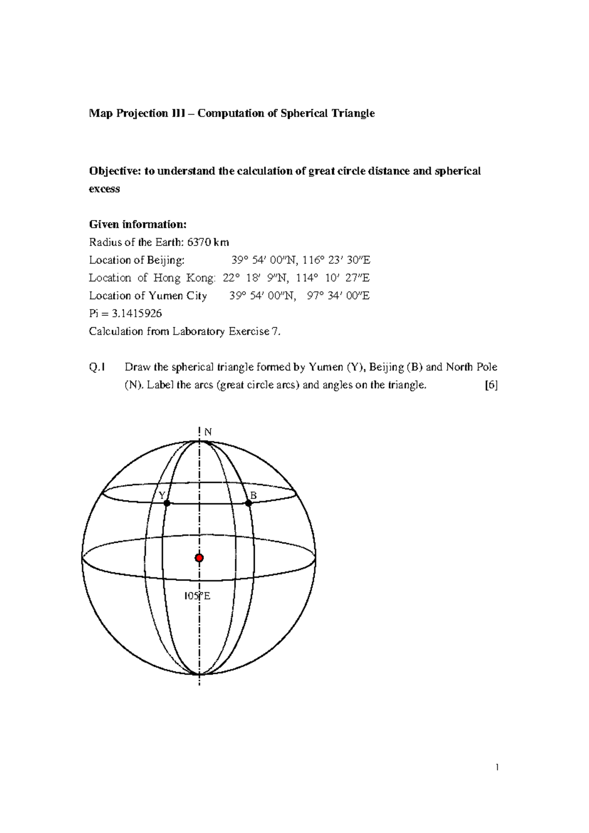 LAB 8 Map Projection Exercise 3 - Mapping - PolyU - Studocu