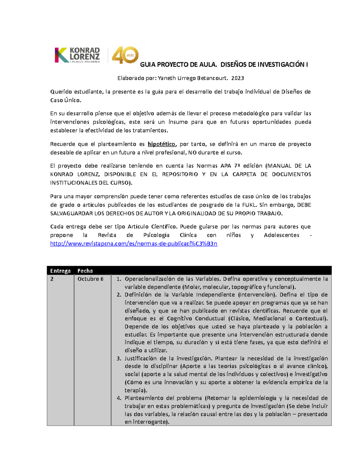 GUIA Proyecto DE AULA 2023-segunda entrega oct 06 - GUIA PROYECTO DE ...
