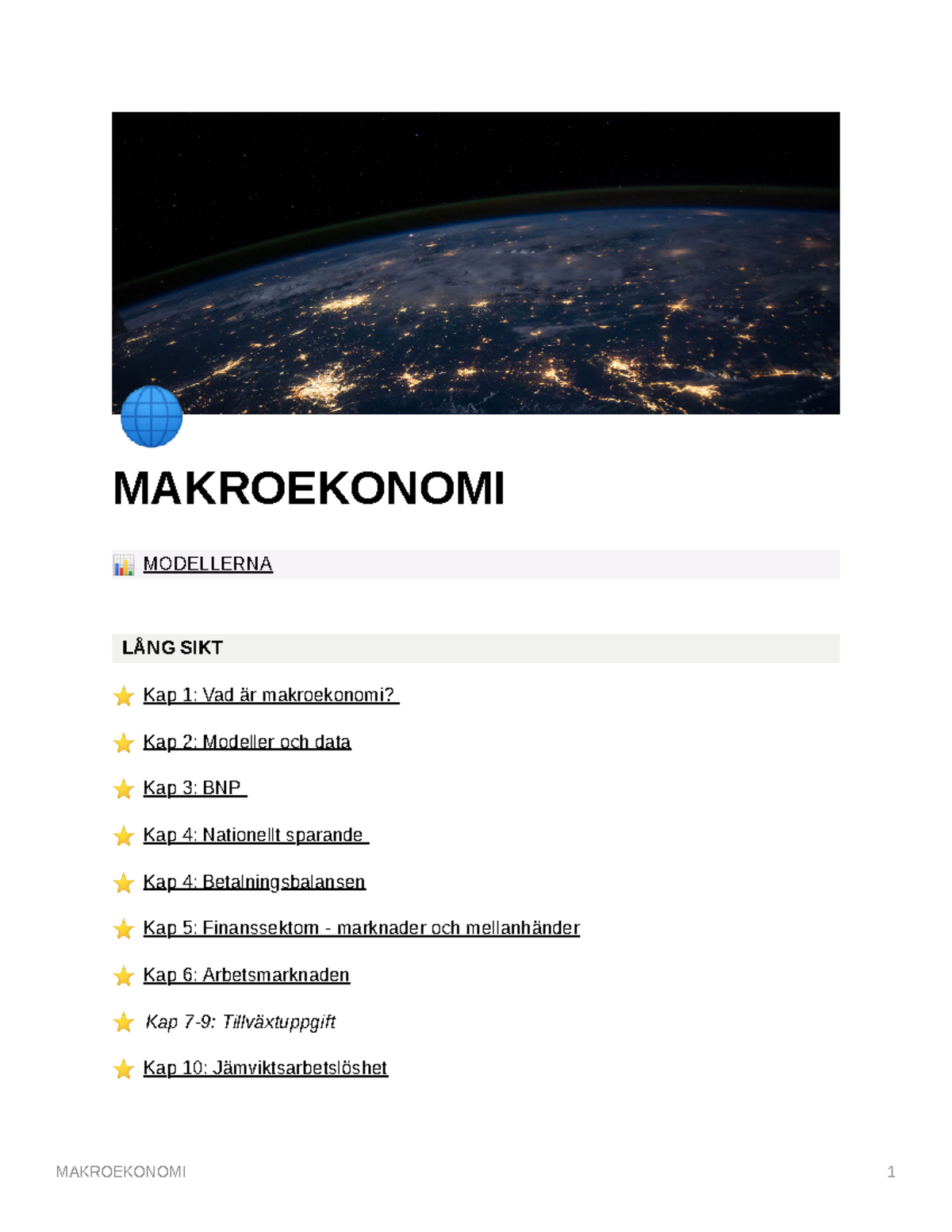 Makroekonomi - Sammanfattning Med Länkar Till Notion - MAKROEKONOMI 1 🌐 ...