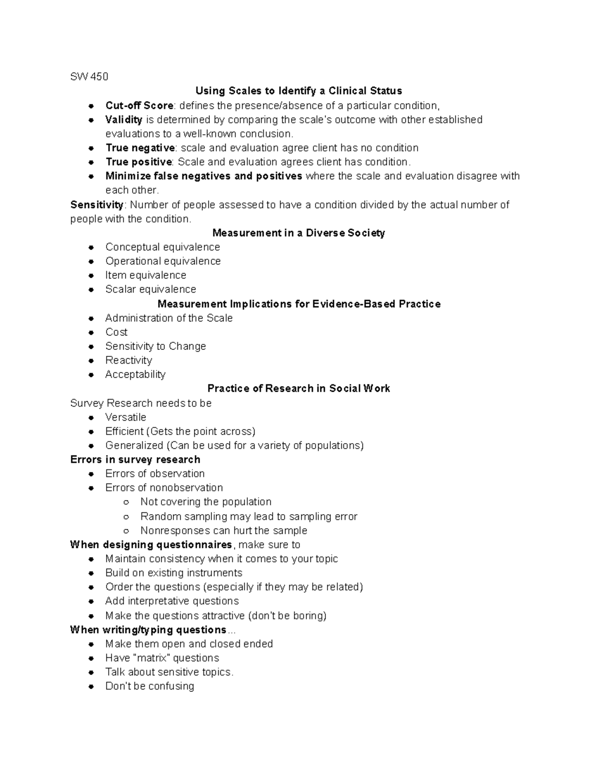 SW 450 Mar 1st Notes (part 4) - SW 450 Using Scales to Identify a ...