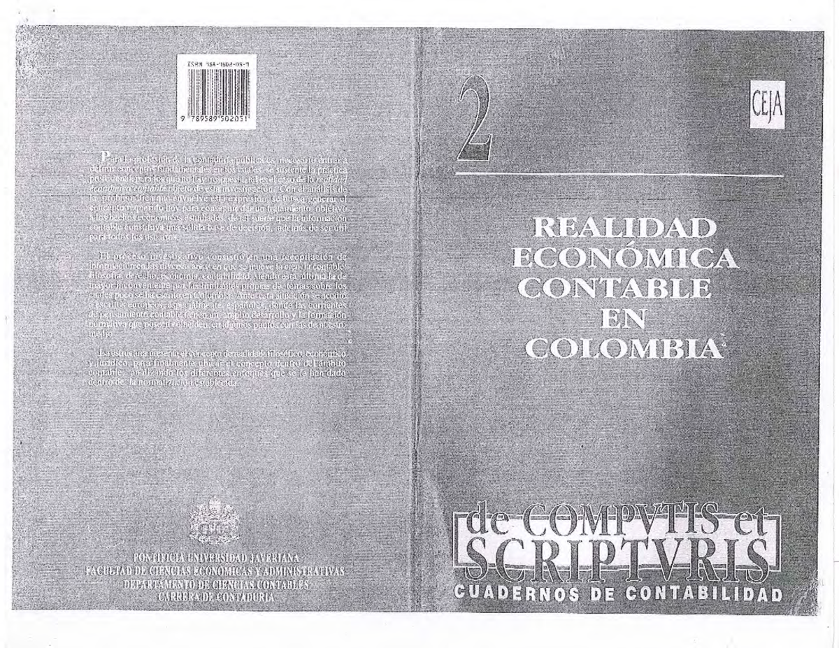 3 Realidad Economica Contable EN CBIA Unijaveriana 2 - Introduccion A