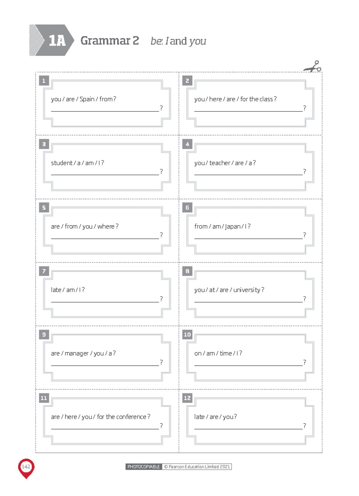 RM A1 PC 1A Grammar 2 - Inglés - 1A Grammar 2 be: I and you 142 ...