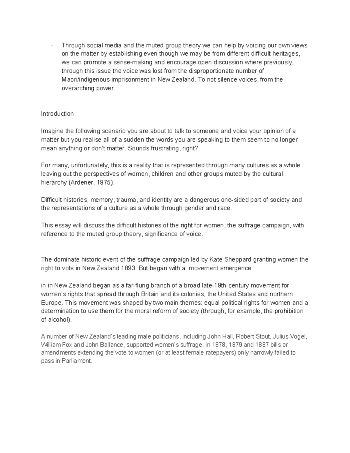 Exam intercultral Week 12 notes Through social media and the muted