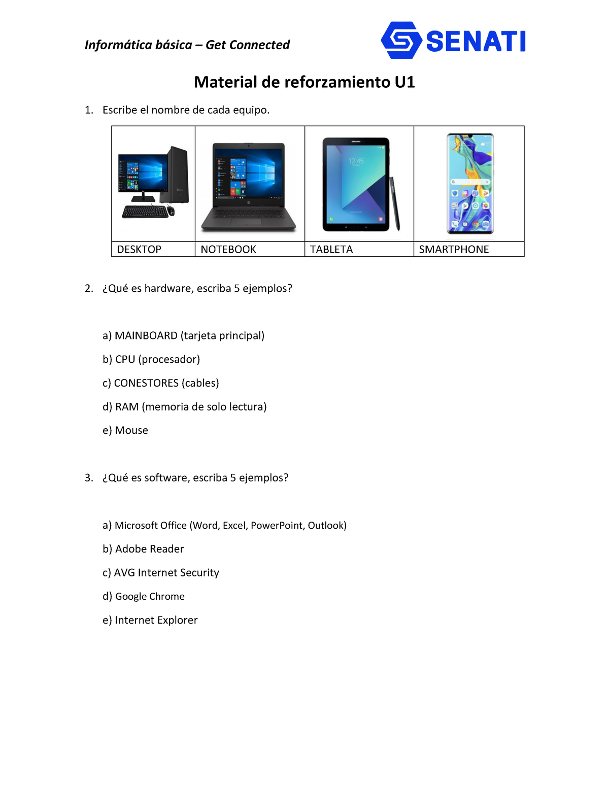 SINU-151 Unidad 01 Material Reforzamiento INFO. Basica - Informática ...