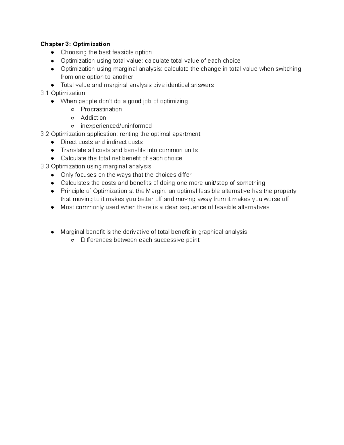 Ch3 Optimization - Chapter 3: Optimization Choosing The Best Feasible ...