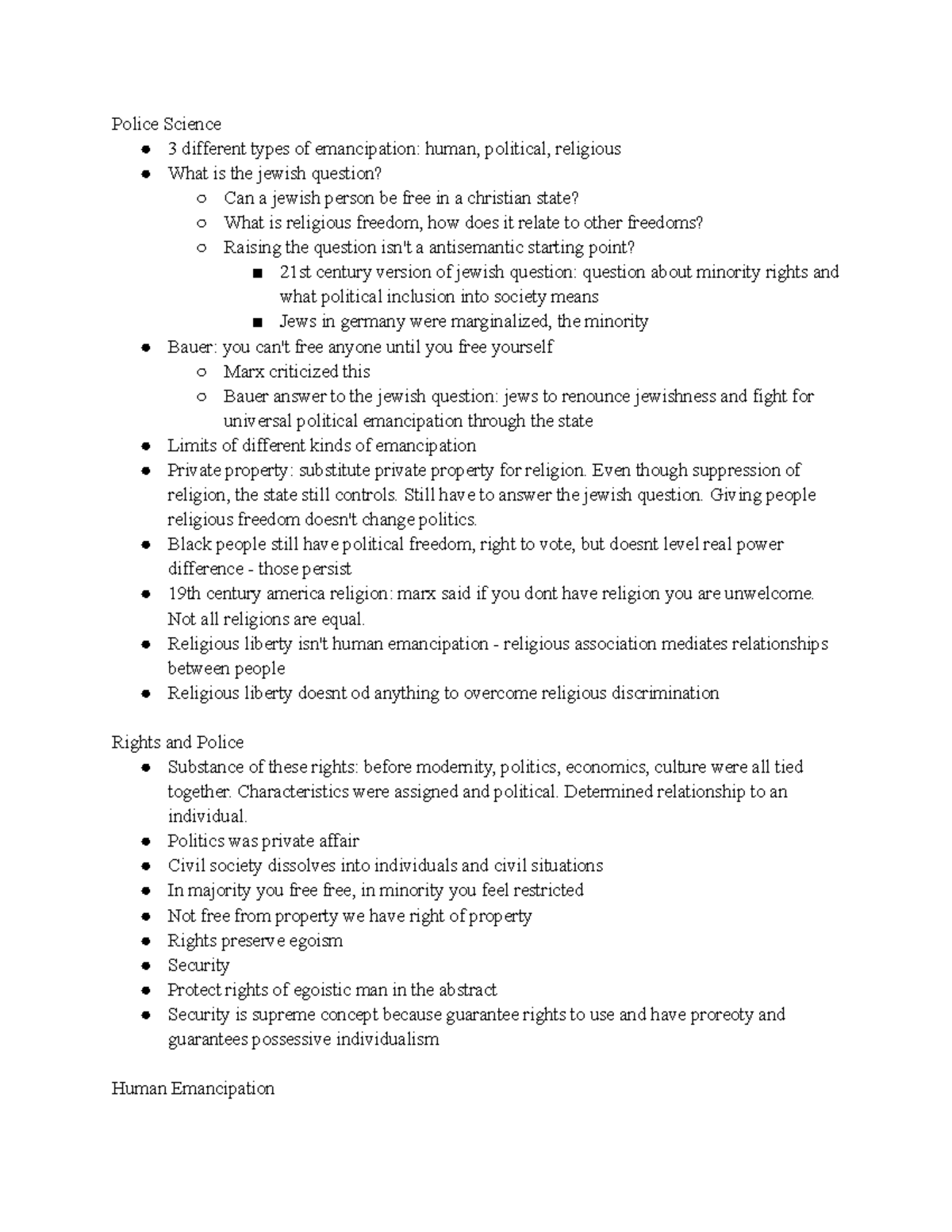 CRM 310- WEEK 9 Notes Idea of Police - Police Science 3 different types ...