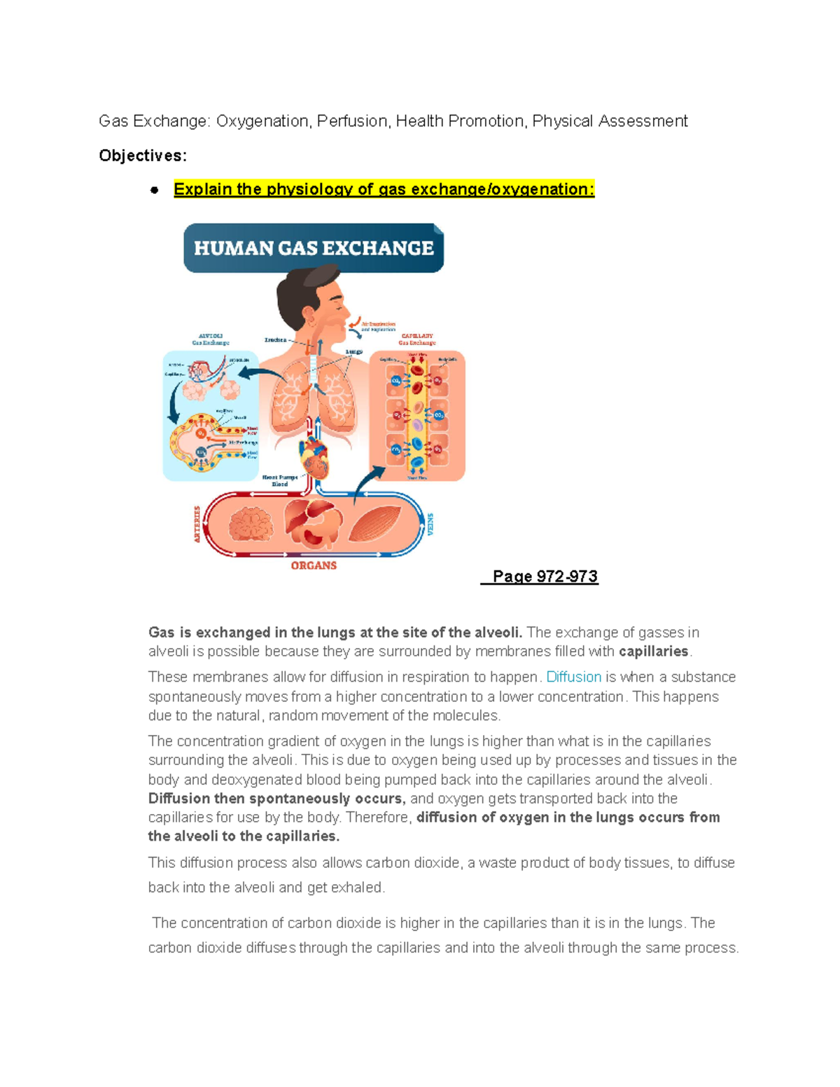 Oxygenation Ch 41 - Gas Exchange: Oxygenation, Perfusion, Health ...