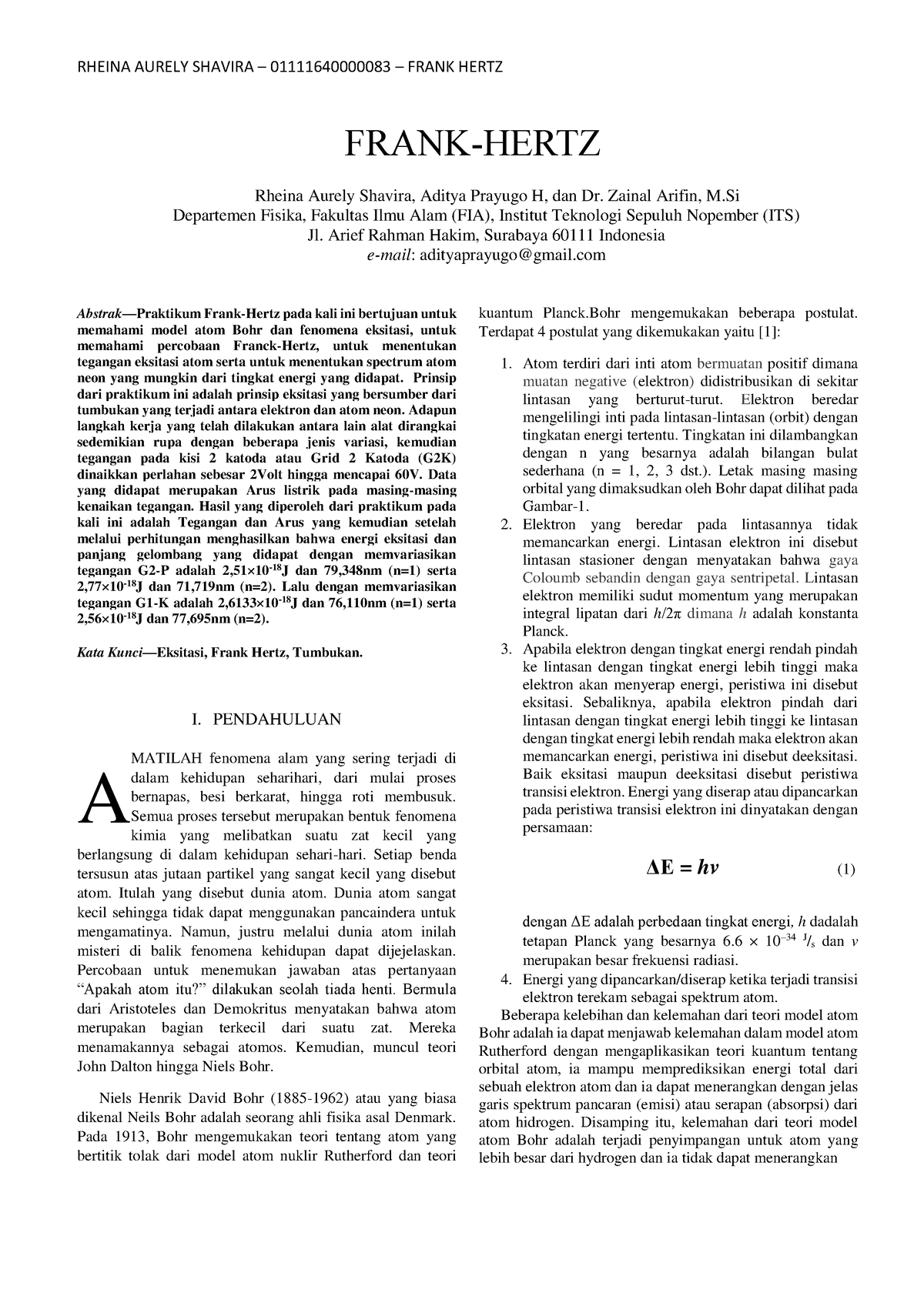 Laporan Praktikum Laboratorium Fisika Mengenai Frank Hertz Abstrak Hot Sex Picture 6052