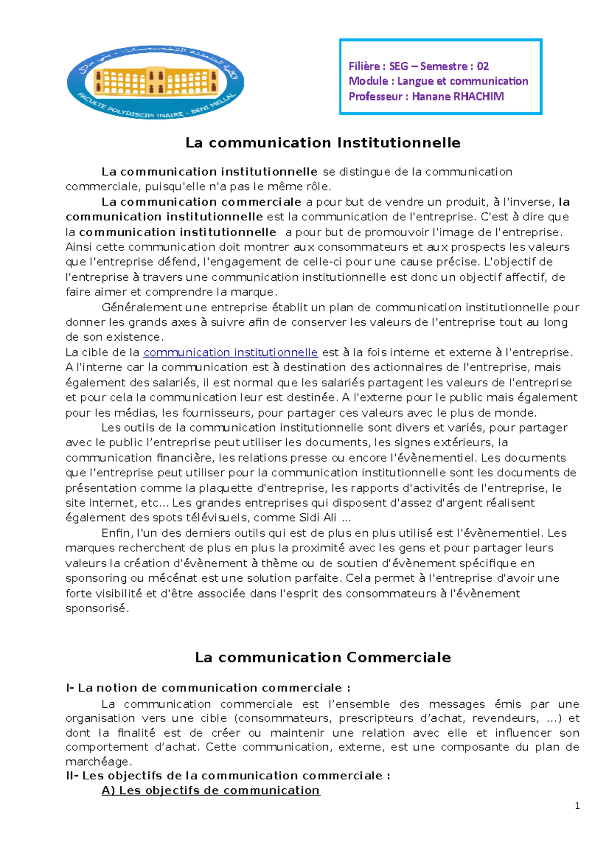 dissertation sur la communication