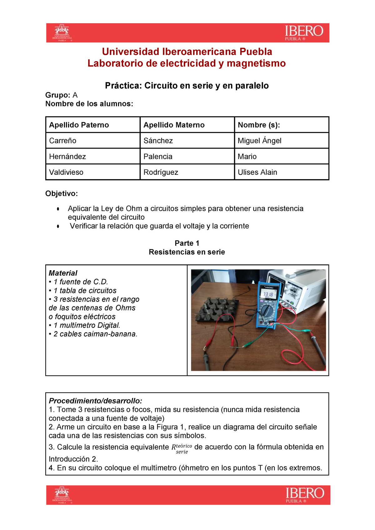 Practica 7- Circuitos En Serie Y Paralelo- Lab De Electicidad Y ...