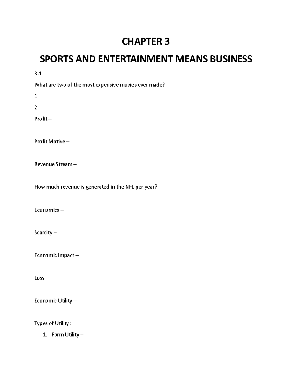 Chapter 3 new sports marketing book PY 711 Loyola Studocu