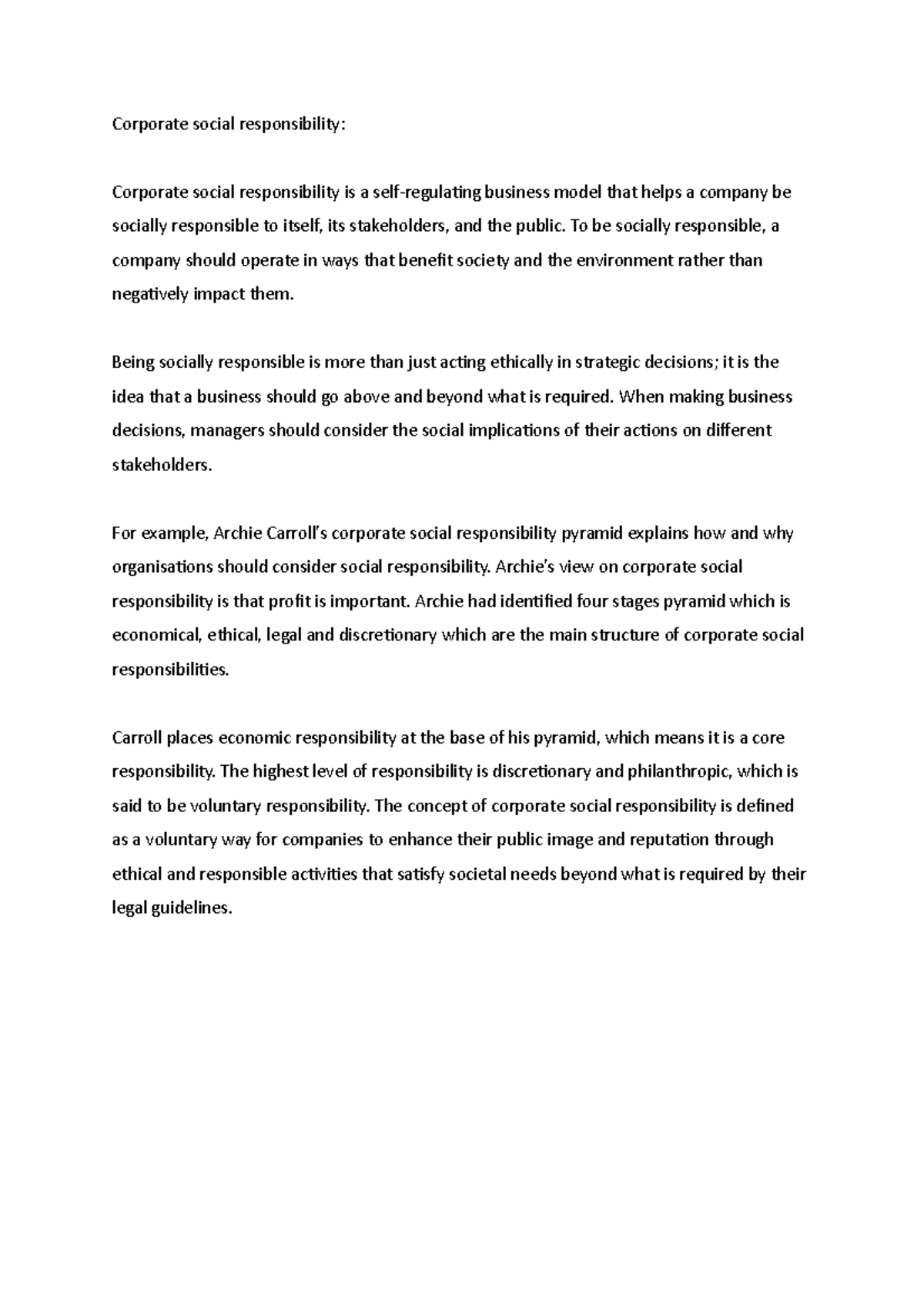 CSR - corporate social responsibility - Corporate social responsibility ...