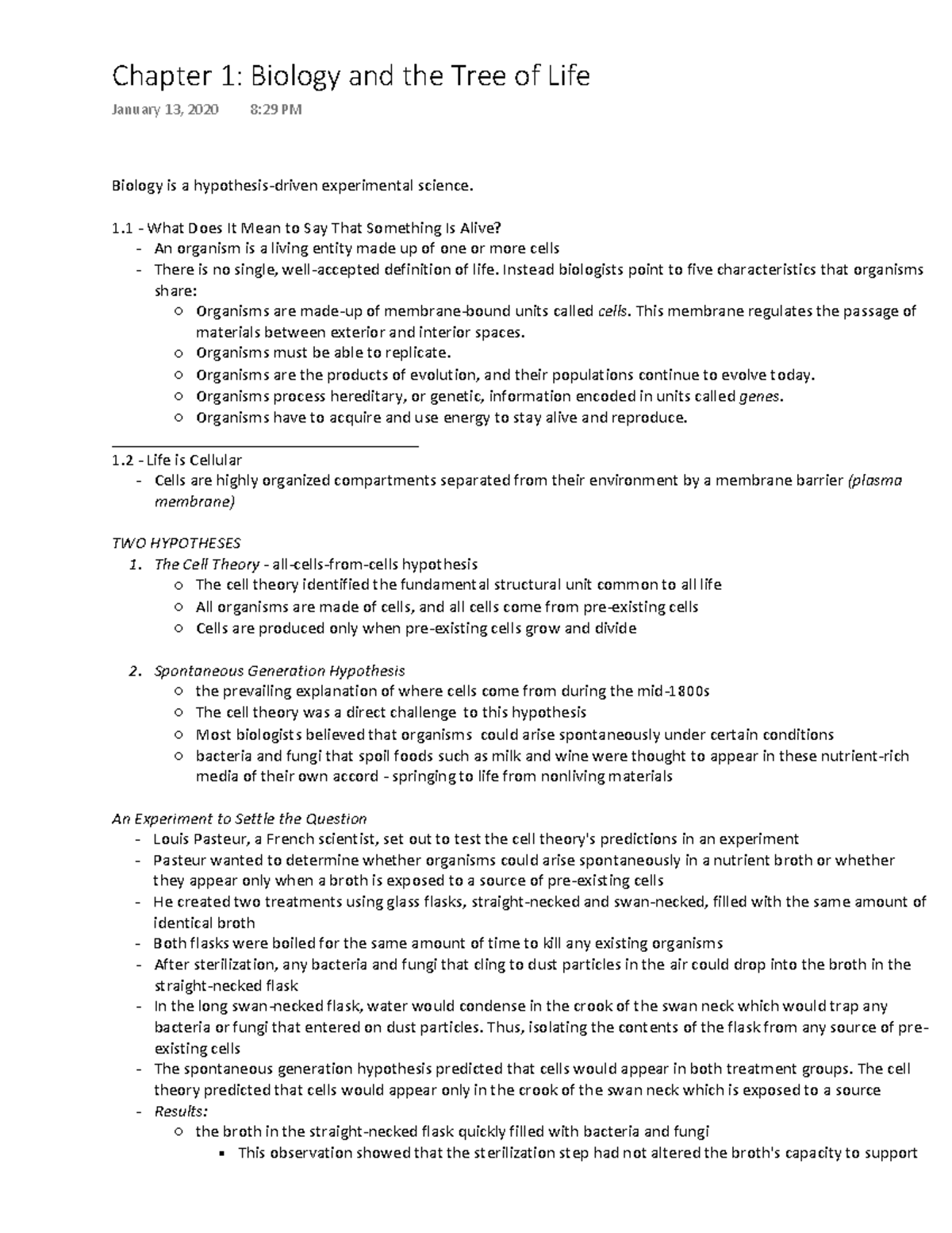 Chapter 1 Biology and the Tree of Life - Warning: TT: undefined ...