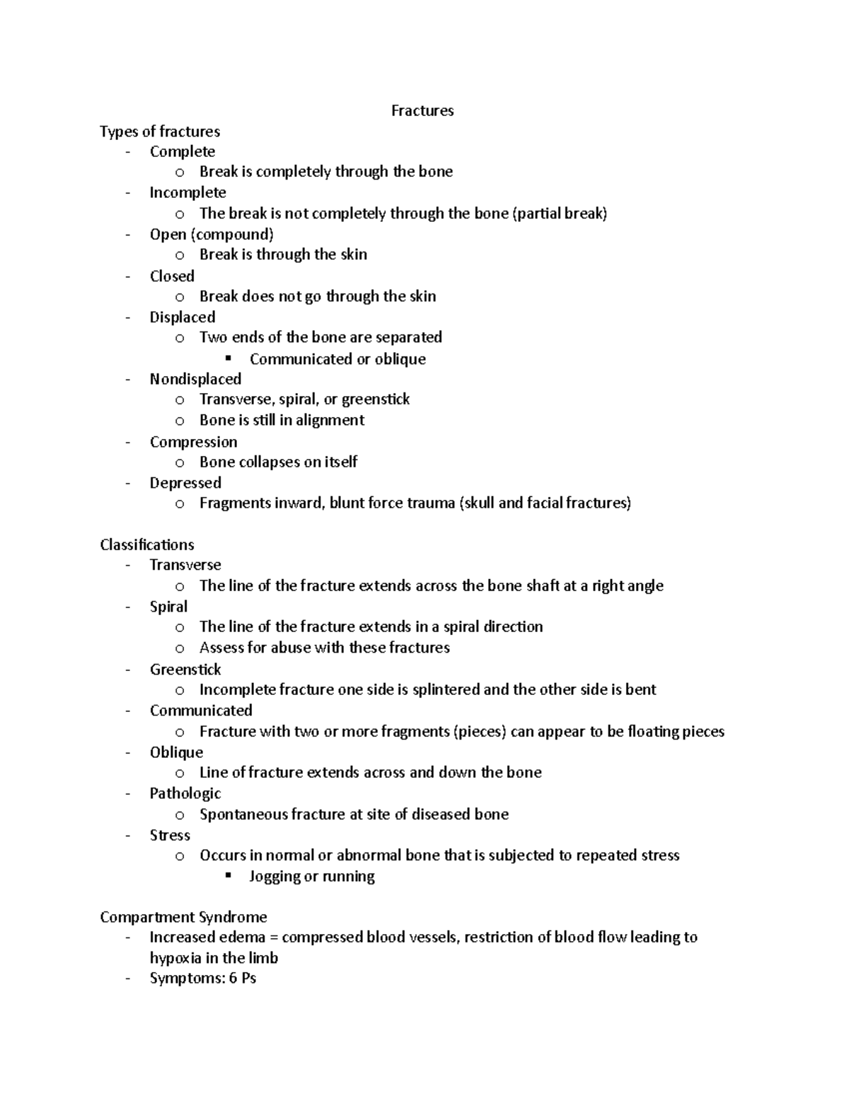 Fracture descriptions and info - Fractures Types of fractures Complete ...