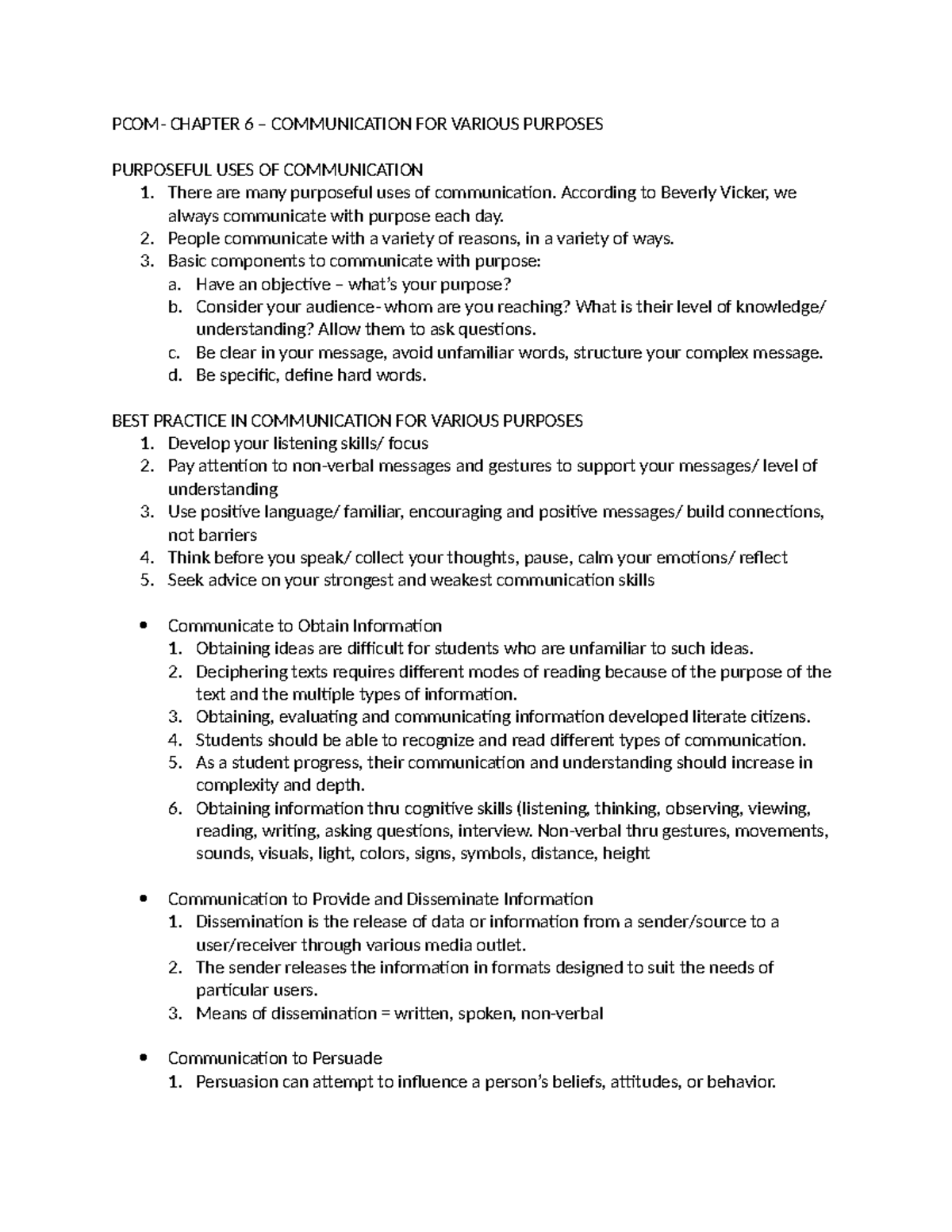 PCOM 9 chapter 6 Com for Various Purposes - PCOM- CHAPTER 6 ...