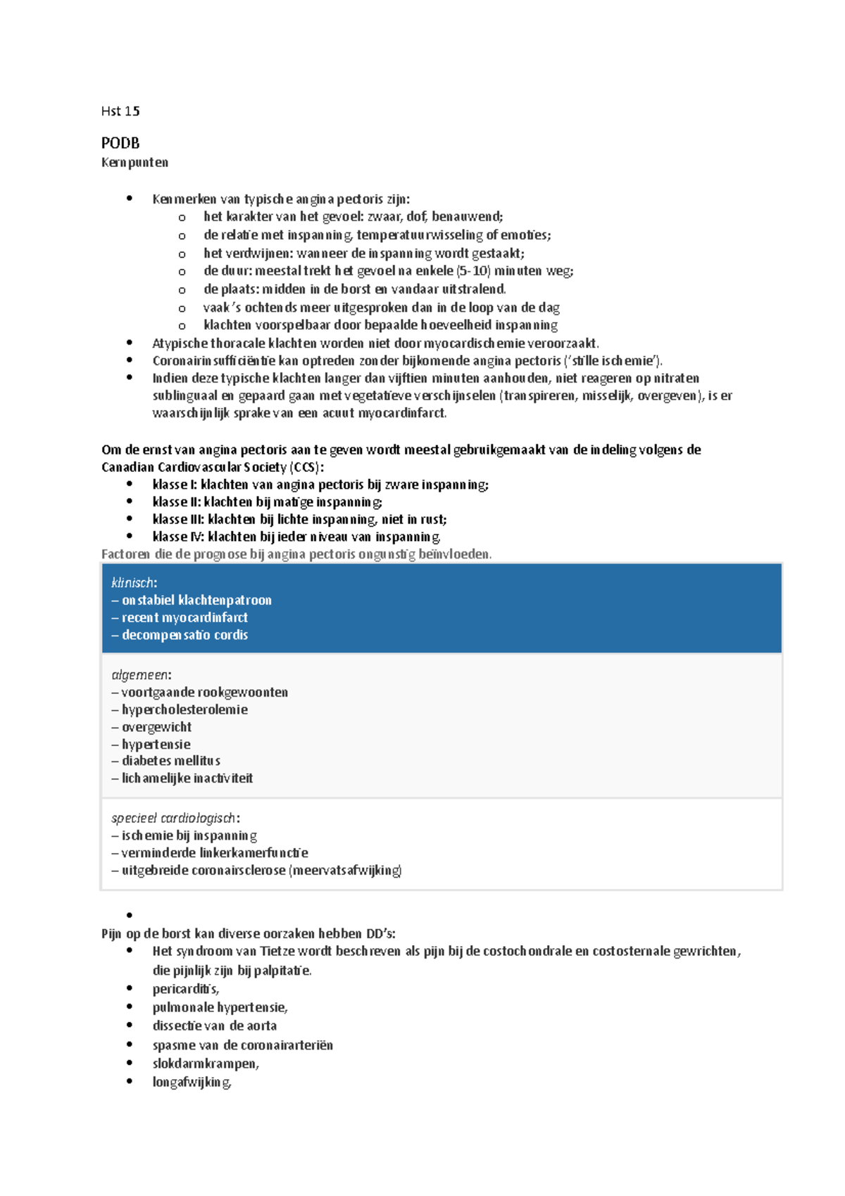 Hst Interne Samenvatting Hst Hst Podb Kernpunten Kenmerken