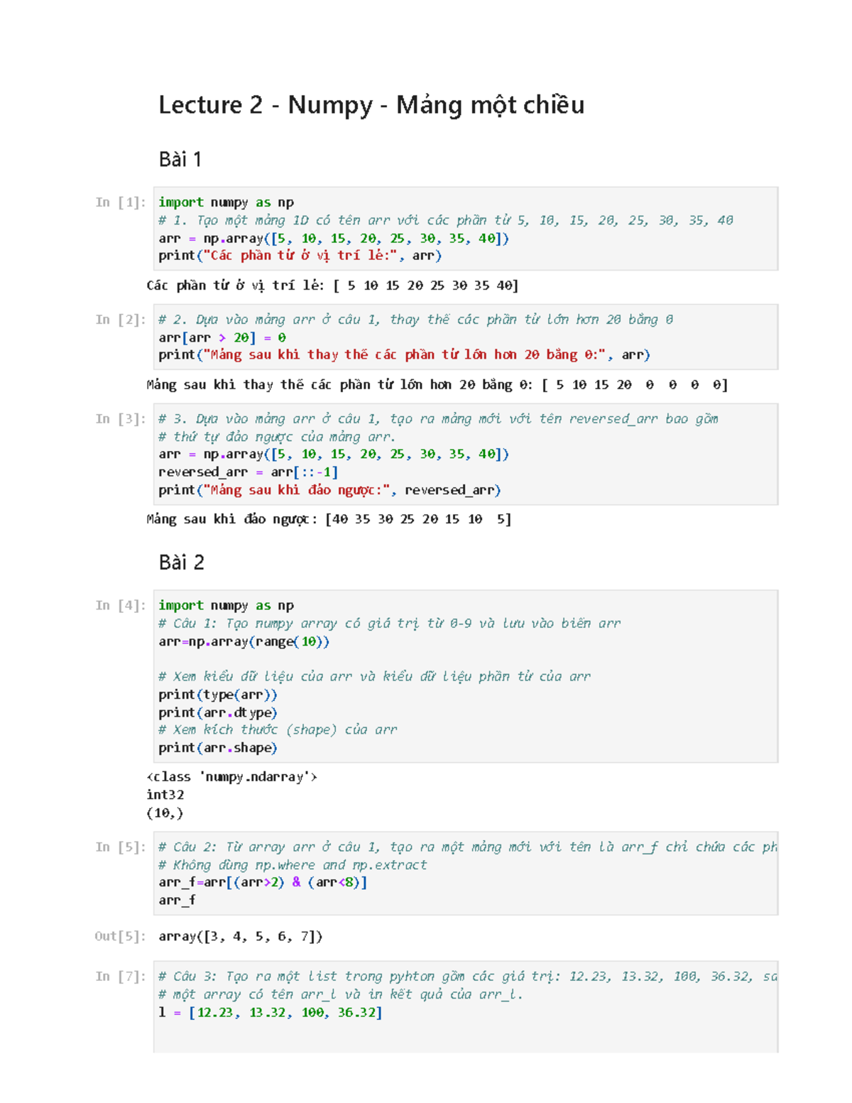 B1-Tu chon-T5-numpy-ĐA-new - Lecture 2 - Numpy - Mảng một chiều Bài 1 ...