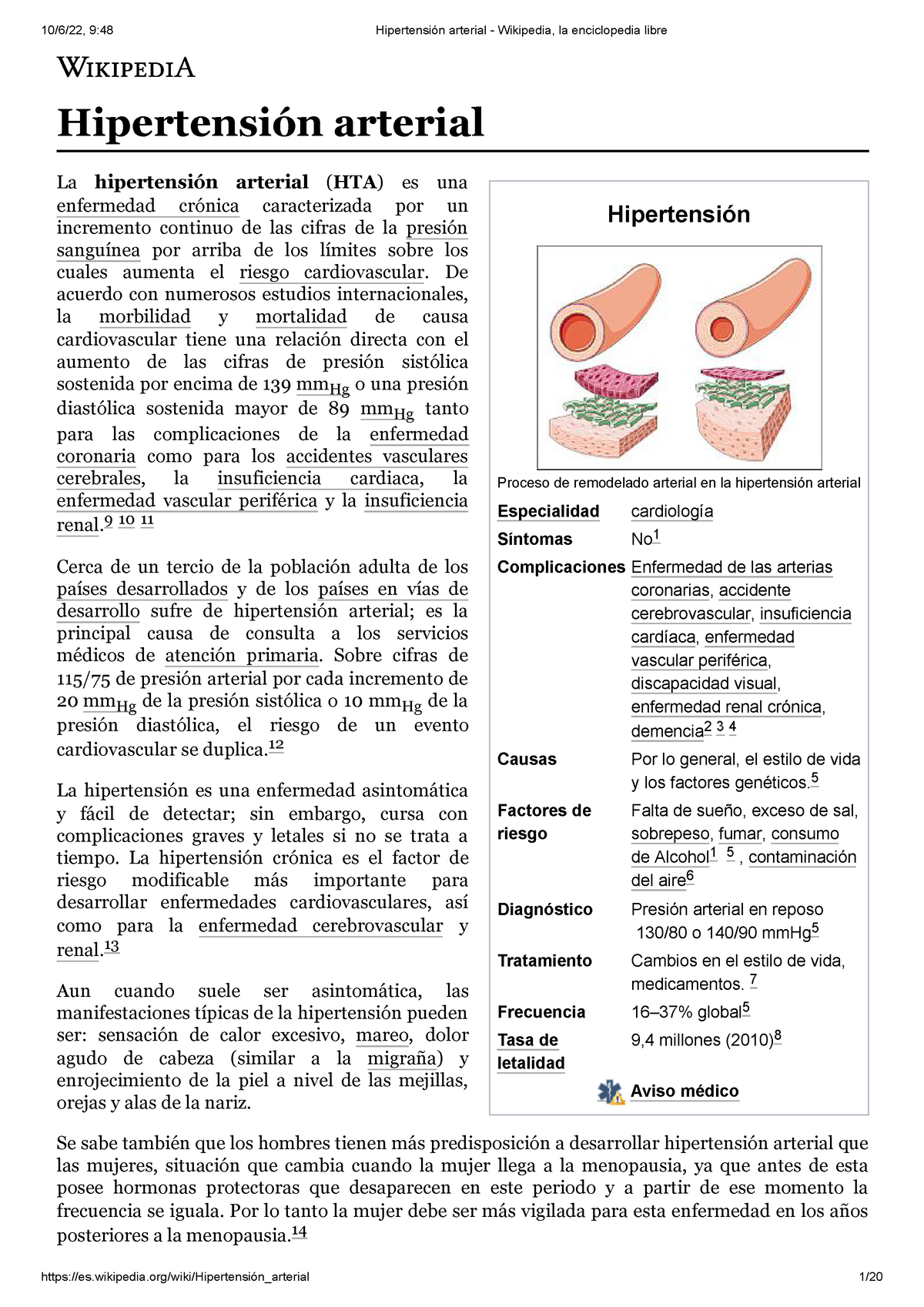Hipertensión arterial - Wikipedia, la enciclopedia libre
