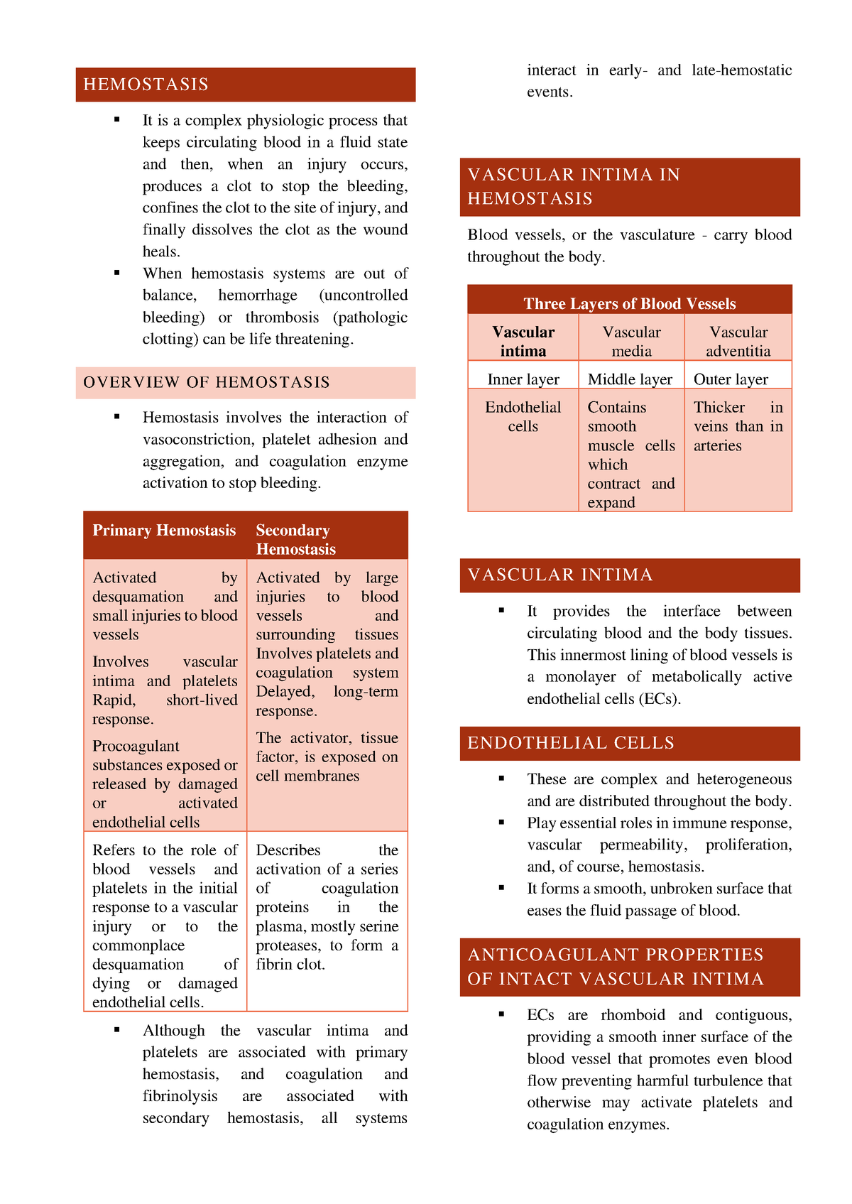 Chapter 35 - n/a - Rodak's Hematology - HEMOSTASIS It is a complex ...