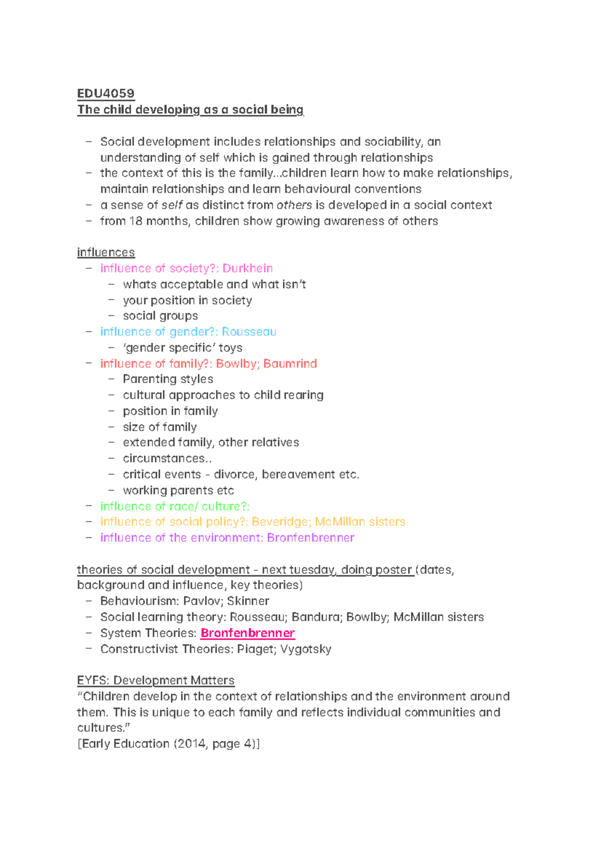 EDU4059 Child development skinner EDU4059 The child developing 5s 5 soci5l being Studocu